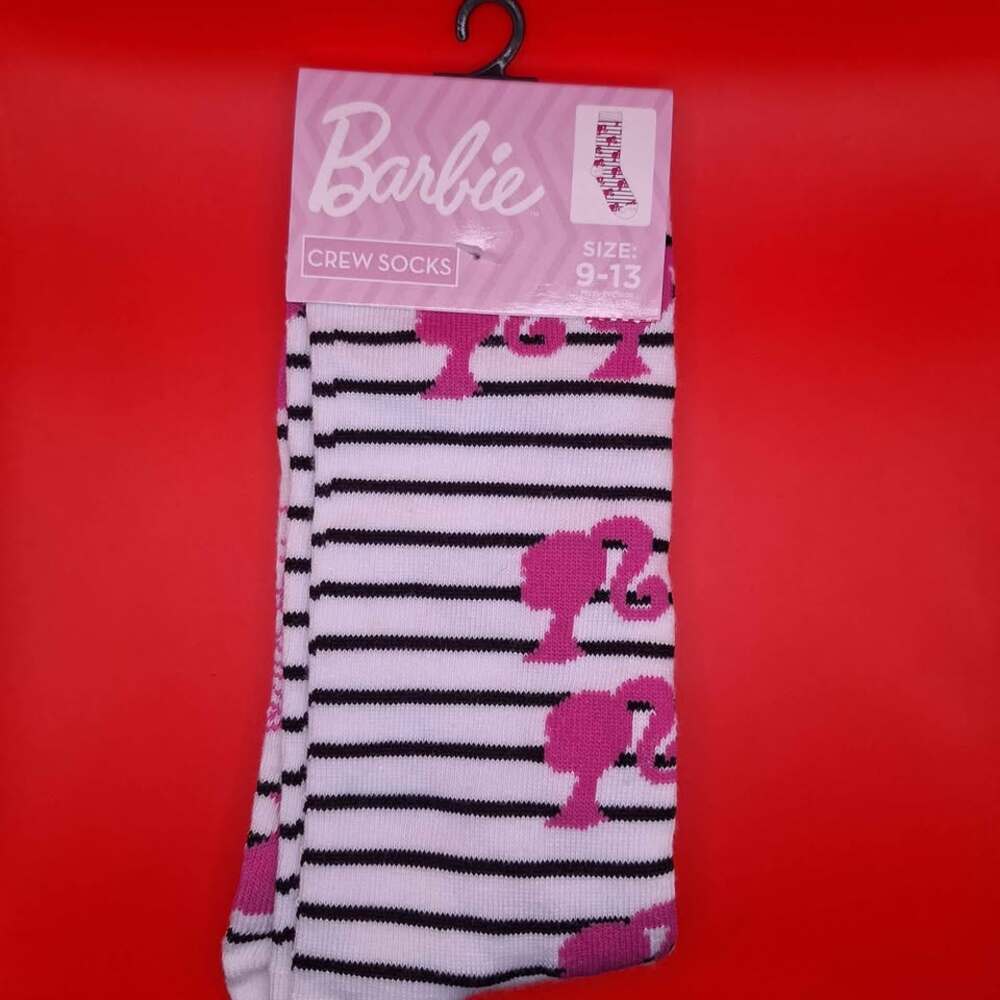 Barbie Pink Socks Adult One Size 9-13